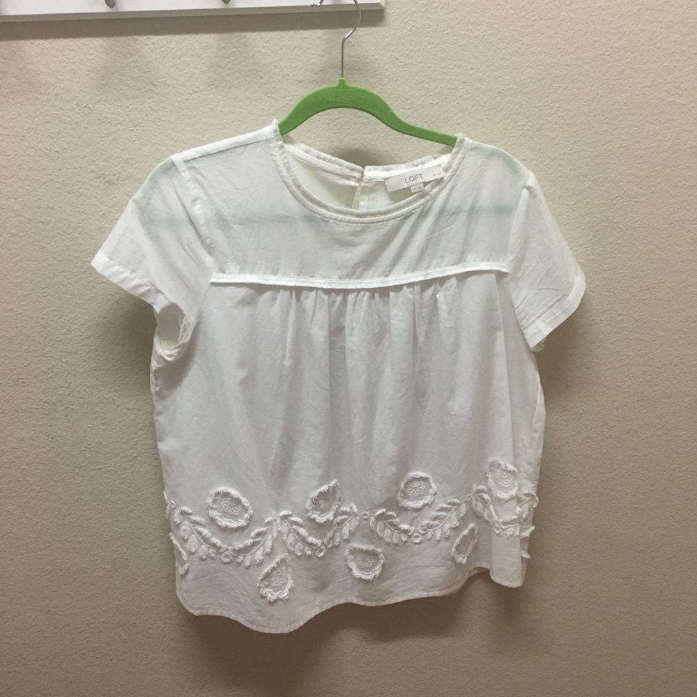 Ann Taylor LOFT White Blouse